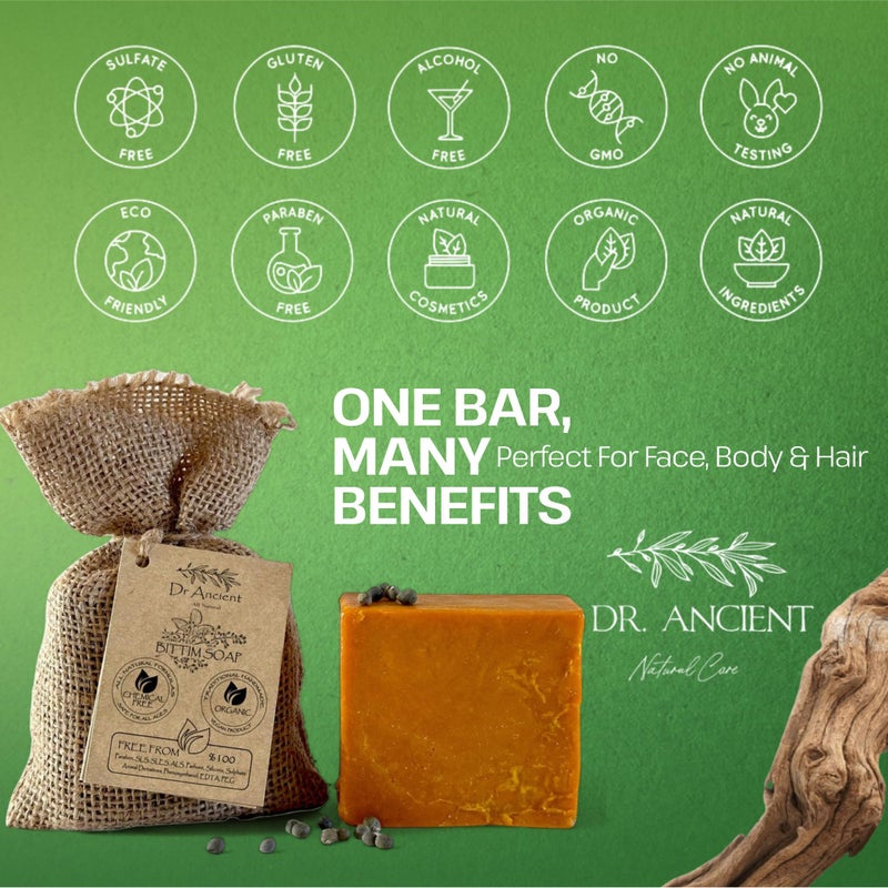 Dr.Ancient Wild Pistacia Bittim Soap Bar Organic Natural Vegan Traditional Handmade Antique - No Chemicals, Pure Natural Soaps! - Image 3